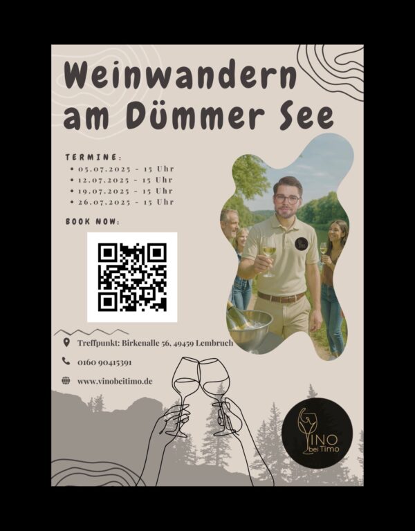 19.07.2025 - Weinwanderung am Dümmer See - Start: 15:00 Uhr